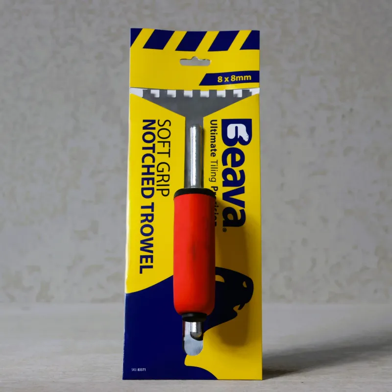 Beava Soft Grip Stainless Steel Notched Trowel